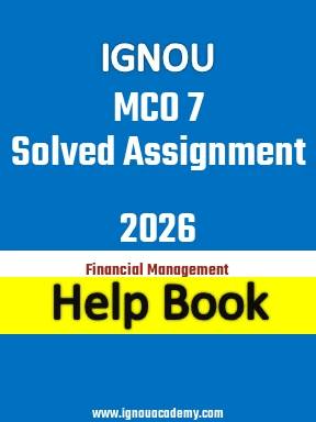 IGNOU MCO 7 Solved Assignment 2026